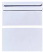 Koperty - Herlitz Koperta DIN długa, samoklejąca z okienkiem, 100 sztuk z wewnętrznym nadrukiem w opakowaniu foliowym, zgrzane, białe, biały Dl 4008110764788 - miniaturka - grafika 1