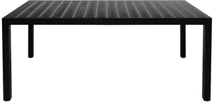 vidaXL Stół ogrodowy, WPC, aluminium, 185 x 90 74 cm, czarny - Stoły ogrodowe - miniaturka - grafika 2
