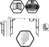 Pawilony ogrodowe - BRIMO Stół plastikowy składany - 122x60 cm - miniaturka - grafika 1