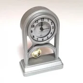 Zegary - Atrix Mini zegar z wahadłem #AK43 srebrnym AK43S - miniaturka - grafika 1