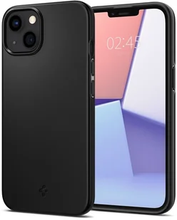 Spigen nakładka Thin Fit do iPhone 13 czarna - Etui i futerały do telefonów - miniaturka - grafika 2