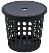 Kosze na bieliznę - Plast Team POLAND SP. Z O.O. KOSZ NA BIELIZNĘ MEDIUM 45L CZARNY 6009 - miniaturka - grafika 1