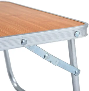 VidaXL Składany stolik turystyczny, brązowy, aluminiowy, 60x40 cm 48186 VidaXL - Meble turystyczne - miniaturka - grafika 5