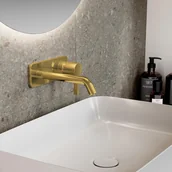 Baterie podtynkowe - Ideal Standard Joy Bateria umywalkowa podtynkowa złota A7380A2 - miniaturka - grafika 1
