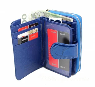 Pierre Cardin Portfel Damski Skóra Naturalna Z Suwakiem Piórnik 13 cm Lakierowany - Portfele - miniaturka - grafika 9