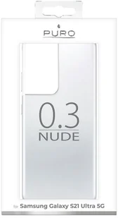 PURO 0.3 Nude - Etui Samsung Galaxy S21 Ultra (przezroczysty) - Etui i futerały do telefonów - miniaturka - grafika 3