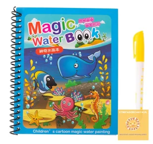 KIK Książeczka wodna z mazakiem niebieska - Zabawki do kąpieli - miniaturka - grafika 4