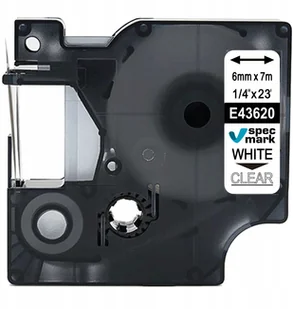 Dymo strefadrukarek.pl Taśma D1 43620 6mm x 7m przeźroczysta biały nadruk - zamiennik | OSZCZĘDZAJ DO 80% - ZADZWOŃ! 730811399 PROMOCJA! D1-43620 - Etykiety do drukarek - miniaturka - grafika 5