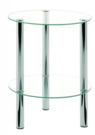 Ławy i stoliki kawowe - Haku-Möbel HAKU Seria małych, chromowanych mebli, półki ze szkła bezpieczeństwa w różnych wersjach 90243 - miniaturka - grafika 1