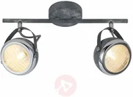 Lampy sufitowe - Betonowo szara lampa sufitowa Rider, podwójna - miniaturka - grafika 1