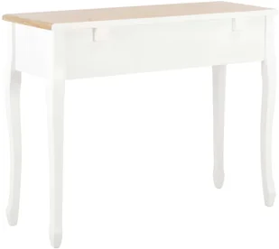 vidaXL Stolik konsolowy z 3 szufladami, biały - Ławy i stoliki kawowe - miniaturka - grafika 4