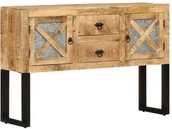 Szafki do salonu - vidaXL Szafka, 110x30x74 cm, surowe drewno mango - miniaturka - grafika 1