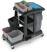Wózki serwisowe - NUMATIC EM3 SRK16 SRK21 ECO-Matic Profesjonalny wózek serwisowy z kuwetą wiadrami i koszem Numatic EM3 SRK16 SRK21 - miniaturka - grafika 1