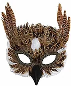 Stroje karnawałowe - Widmann Srl Panelize sowa maska sowa UHU leśne ogród maska dla ptaków maska sprężynowa - miniaturka - grafika 1