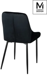 Modesto Krzesło Clover Velvet Czarny - Krzesła - miniaturka - grafika 11