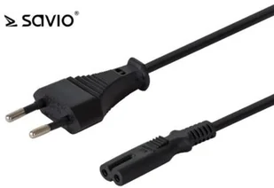 Elmak SAVIO CL-105 Kabel zasilający płaski ósemka 2pin 3m SAVIO CL-105 - Kable komputerowe i do monitorów - miniaturka - grafika 2