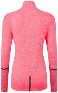 RONHILL RONHILL Bluza biegowa damska LIFE NIGHTRUNNER 1/2 ZIP różowa - Bluzy sportowe damskie - miniaturka - grafika 2