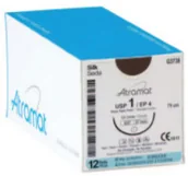 Meble i wyposażenie gabinetów medycznych - Atramat Atramat Jedwab 0 nici chirurgiczne niewchłanialne, bezbarwne, 12 szt. 75cm R26 1/2 koła | Nowy sklep, ponad 1000 promocji! NN-MTR-JR10-001 - miniaturka - grafika 1