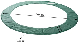 Homcom OSŁONA SPRĘŻYN DO TRAMPOLINY 244 cm zielona - Akcesoria do trampolin Homcom OSŁONA SPRĘŻYN DO TRAMPOLINY 244 cm zielona - Akcesoria do trampolin - miniaturka - grafika 2