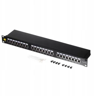 NetRack Patch panel 19'' 24-porty kat. 5e FTP, z półką 104-03 - Szafy rack - miniaturka - grafika 2