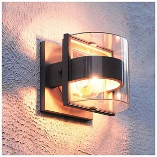 Elstead Lighting Zewnętrzna LAMPA ścienna FRIDA/S elewacyjna OPRAWA półokrągła kinkiet do ogrodu IP54 przezroczysty grafitowy FRIDA/S - Lampy ogrodowe - miniaturka - grafika 3