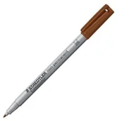 Foliopisy - Staedtler 315 Lumocolor zestaw 10 cienkopisów uniwersalnych, końcówka M, średnica ok. 1 mm, niepermanentne, w opakowaniu kartonowym, brązowy 315-7 - miniaturka - grafika 1