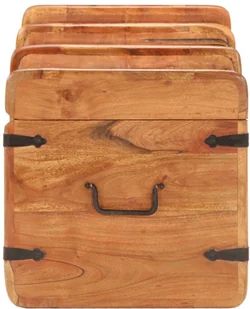 vidaXL Skrzynia, 90x40x40 cm, lite drewno akacjowe vidaXL - Pudła i pojemniki do przechowywania - miniaturka - grafika 21