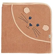 Okrycia kąpielowe dla dzieci - Sterntaler Baby Unisex ręcznik kąpielowy dziecko GOTS motyw ręcznik kąpielowy z kapturem Otti - ponczo kąpielowe niemowlęce, ręcznik z kapturem, ręcznik kąpielowy dzieci - Bio - brązowy - miniaturka - grafika 1