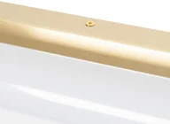 Lampy ścienne - QAZQA Kinkiet biały ze złotem w tym LED 3-stopniowe ściemnianie IP44 - Yordi - miniaturka - grafika 1