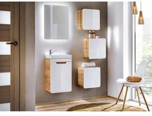 Nowoczesny zestaw mebli łazienkowych 40 cm C7-D76 - Szafki łazienkowe Nowoczesny zestaw mebli łazienkowych 40 cm C7-D76 - Szafki łazienkowe - miniaturka - grafika 1