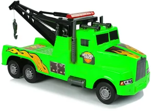 Import LEANToys Auto Ciężarówka Holownik Pomoc Drogowa 1:10 Lina Zielona LT-9850-0 - Samochody i pojazdy dla dzieci - miniaturka - grafika 3
