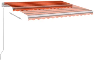 VidaXL Lumarko Ręcznie zwijana markiza z LED, 350x250 cm, pomarańczowo-brązowa! 3068885 VidaXL - Markizy - miniaturka - grafika 3