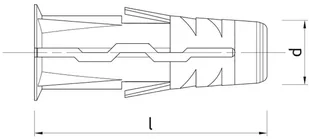 RawlPlug Kołki rozporowe Uno fi 6 x 28 mm 96 szt. R-UNO-RED-96-C - Kołki - miniaturka - grafika 2