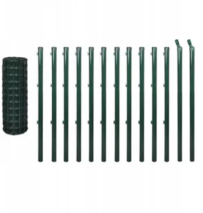 vidaxl Euro ogrodzenie, 25 x 1,2 m, kolor zielony, stal - Ogrodzenia - miniaturka - grafika 4