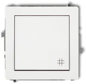 Wyłączniki światła i elektryczne - Karlik Łącznik krzyżowy DECO Biały 25DWP-6 - miniaturka - grafika 1