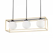 Lampy sufitowe - Ideal Lux Żyrandol Lingotto SP3 198125 nowoczesna oprawa w kolorze mosiądzu 198125 - miniaturka - grafika 1