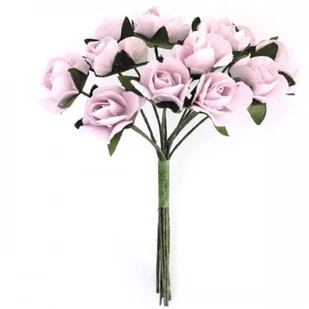 ARGO Kwiaty papierowe bukiecik RÓŻE 12szt. różowe - Pozostałe akcesoria dla plastyków - miniaturka - grafika 3