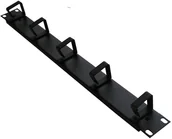 Szafy rack - KaTLINK Organizator kablowy 19\" 1U 40x/40 RAL 9005 TN-19-ORG-1U-P-BK - miniaturka - grafika 1
