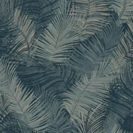 Tapety - Dutch Wallcoverings Tapeta Palm, kolor głęboki morski Spits Wallcoverings - miniaturka - grafika 1