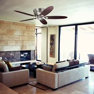 HUNTER Hunter Low Profile III wentylator brązowy/klon - Wentylatory sufitowe - miniaturka - grafika 2