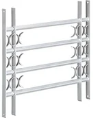 Zawiasy, okucia i inne akcesoria - Relaxdays okien kratka włamaniem ochronę, teleskopowy, ocynkowany, nierdzewna, bezpieczeństwo, szare, różne rozmiary, szary 10020764_629 - miniaturka - grafika 1