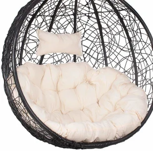 Springos Poduszka na fotel wiszący okrągła 100x120cm kokon ogrodowy beżowy HC0033 - Poduszki ogrodowe - miniaturka - grafika 2
