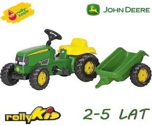 Rolly Toys Traktor Kid John Deere Z Przyczepą - Jeździki dla dzieci - miniaturka - grafika 4