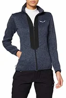 Kurtki i kamizelki sportowe damskie - Salewa Salewa damska kurtka polarowa Rocca 2 PL W FZ, black out melange, 52/46 00-0000027560 - miniaturka - grafika 1