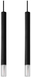 Sollux Lighting Lampa wisząca WEZYR 2 czarna - Lampy sufitowe - miniaturka - grafika 3