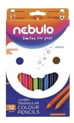 Kredki ołówkowe trójkątne Jumbo 12 kolorów NEBULO - Przybory szkolne - miniaturka - grafika 2