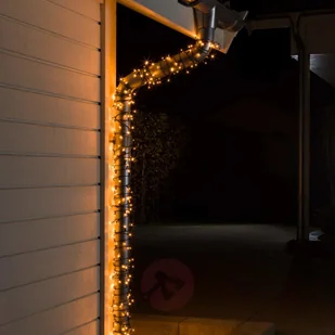 Konstsmide 3644 800 Micro LED łańcuch świetlny/na zewnątrz (IP44)/VDE/kolorze bursztynowym diod zewnętrzny transformator 24 V/400/czarny przewód (3644-800) - Pozostałe oświetlenie - miniaturka - grafika 3