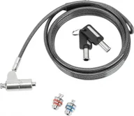 Zabezpieczenia do laptopów - Targus Linka zabezpieczająca Blokada kluczowa DEFCON 3-in-1 ASP85GL - miniaturka - grafika 1