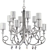 Lampy sufitowe - Jupiter 1596 - DE 12 CH - Żyrandol kryształowy DELFINA 12xE14/40W - miniaturka - grafika 1