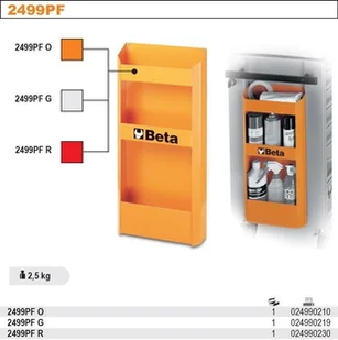 BETA TABORET NA KÓŁKACH CZERW 2252R (2499PFR) - Pozostałe wyposażenie warsztatu - miniaturka - grafika 2